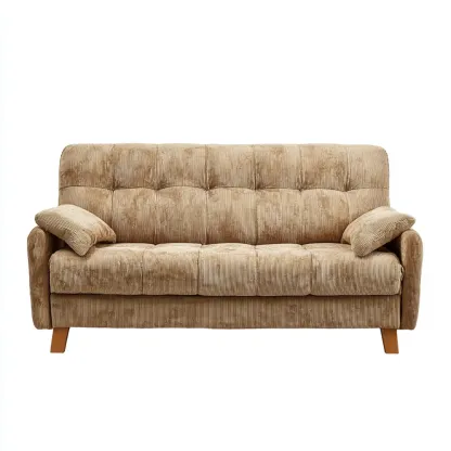 Divano due posti in Velluto a coste 150x85x90 cm - Beige-Dwellnestx