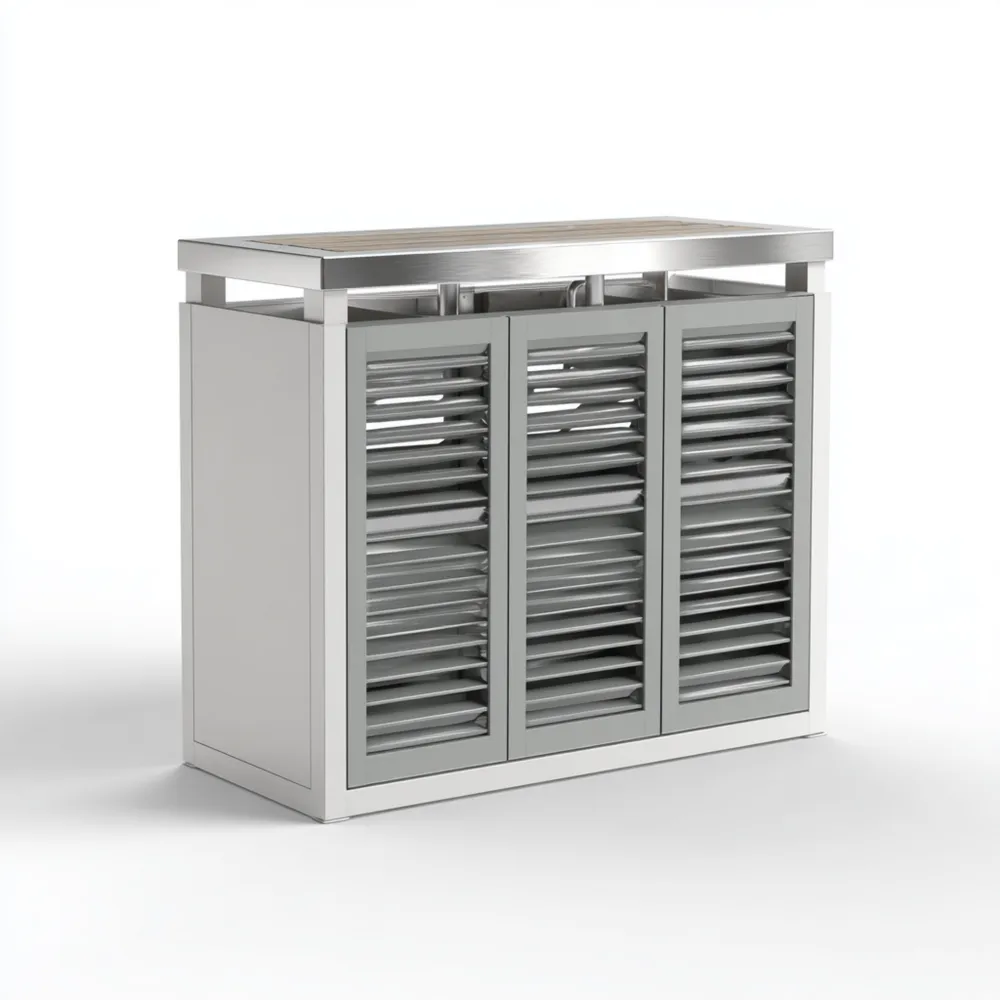 Armadio da esterno in metallo 80x90x45 cm - Grigio - Design moderno-Dwellnestx