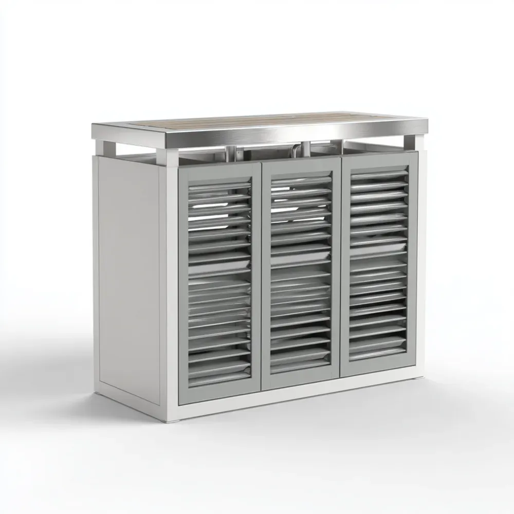 Armadio da esterno in metallo 80x90x45 cm - Grigio - Design moderno-Dwellnestx