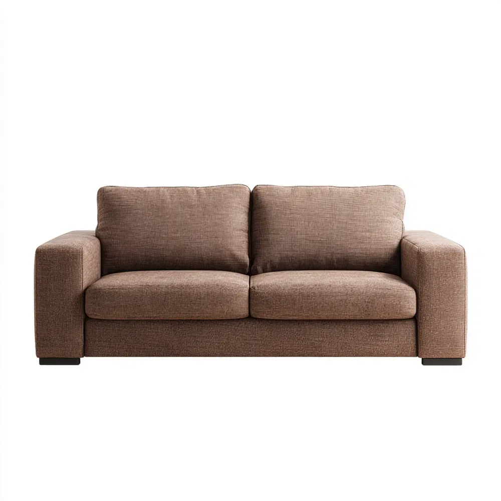 Divano due posti 150x85x90 cm in Tessuto - Marrone - Design moderno-Dwelllinivo