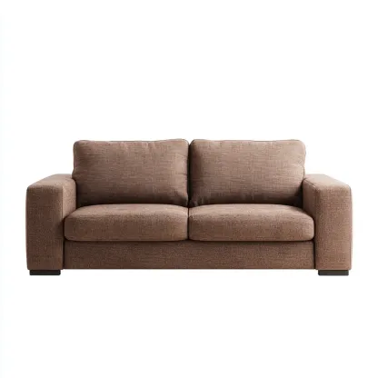 Divano due posti 150x85x90 cm in Tessuto - Marrone - Design moderno-Dwelllinivo