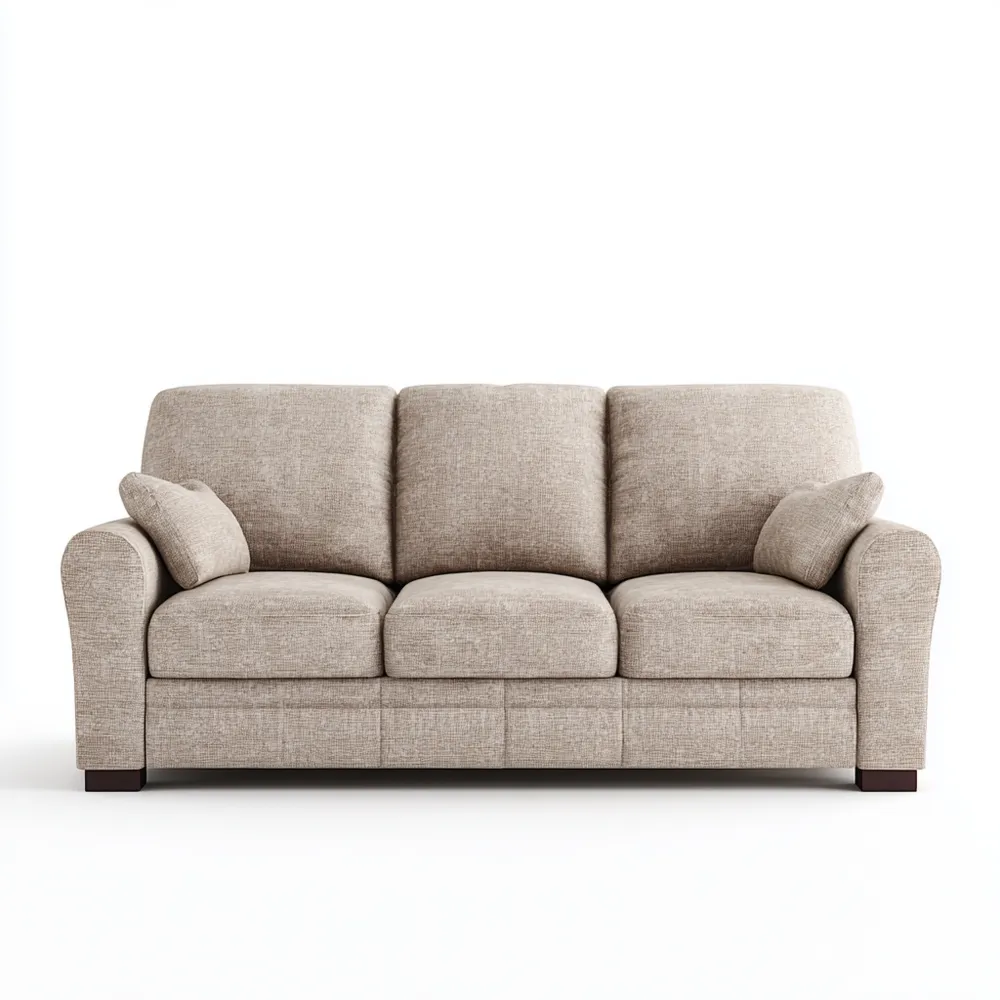 Divano a tre posti - Tessuto 210x90x85 cm - Beige - Design Classico-Dwelllinivo