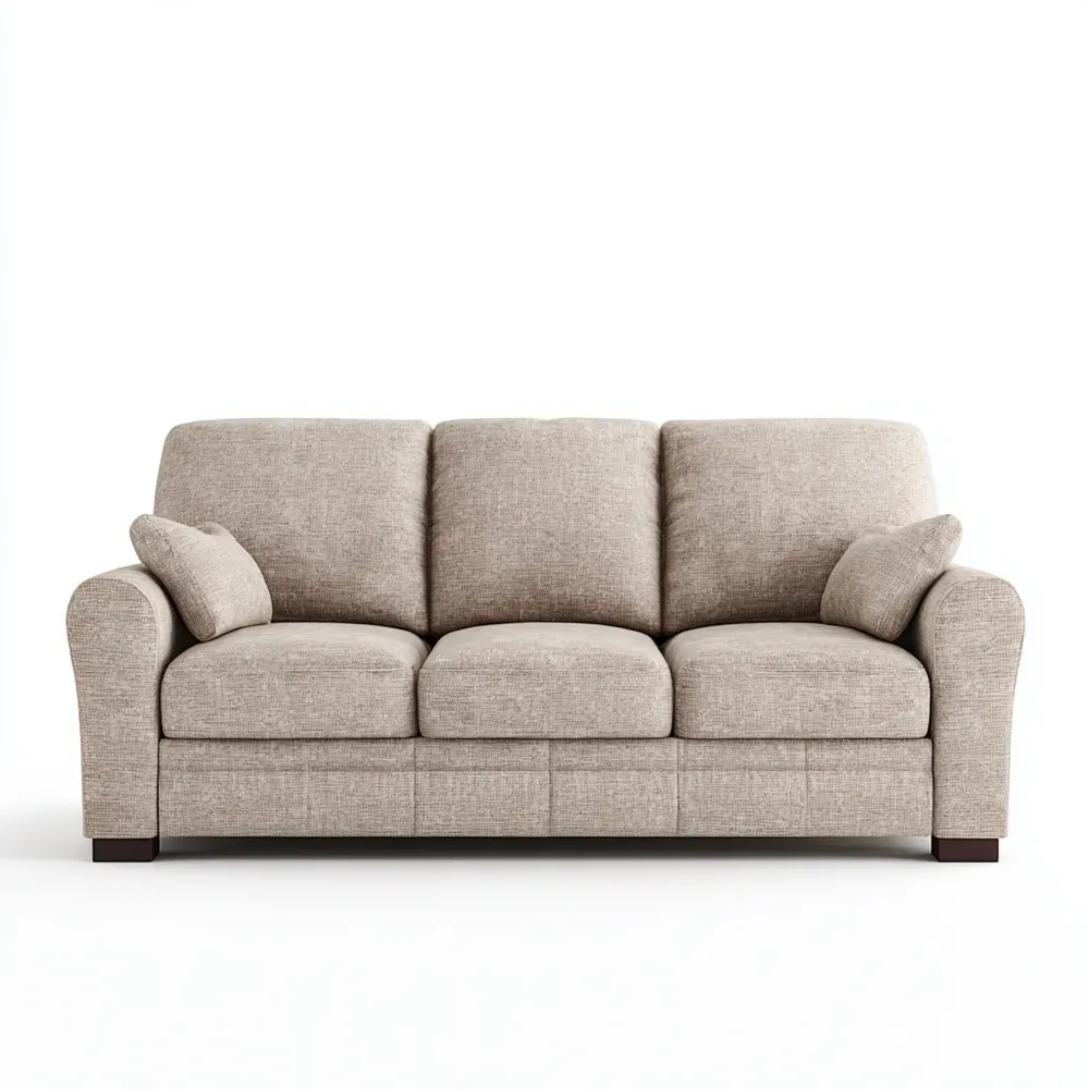 Divano a tre posti - Tessuto 210x90x85 cm - Beige - Design Classico-Dwelllinivo