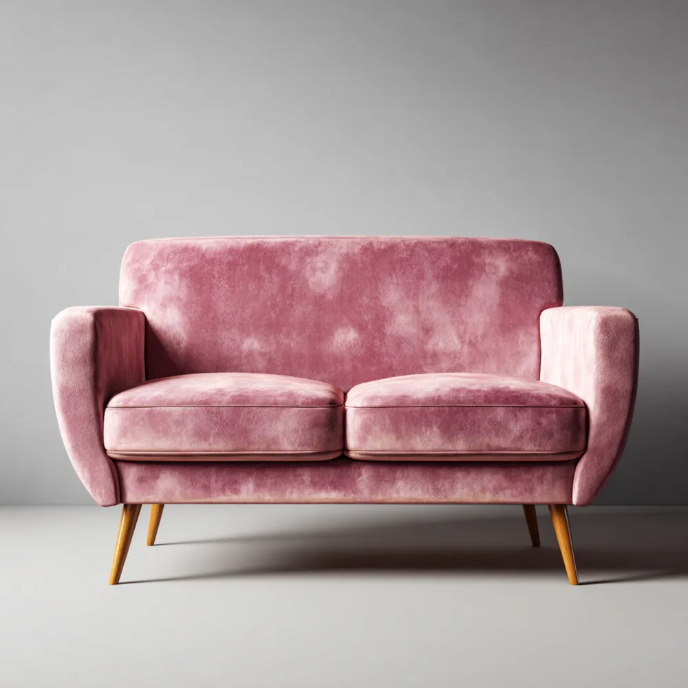 Divano due posti in velluto 150x85x90 cm - Rosa - Design moderno-Dwellhomio