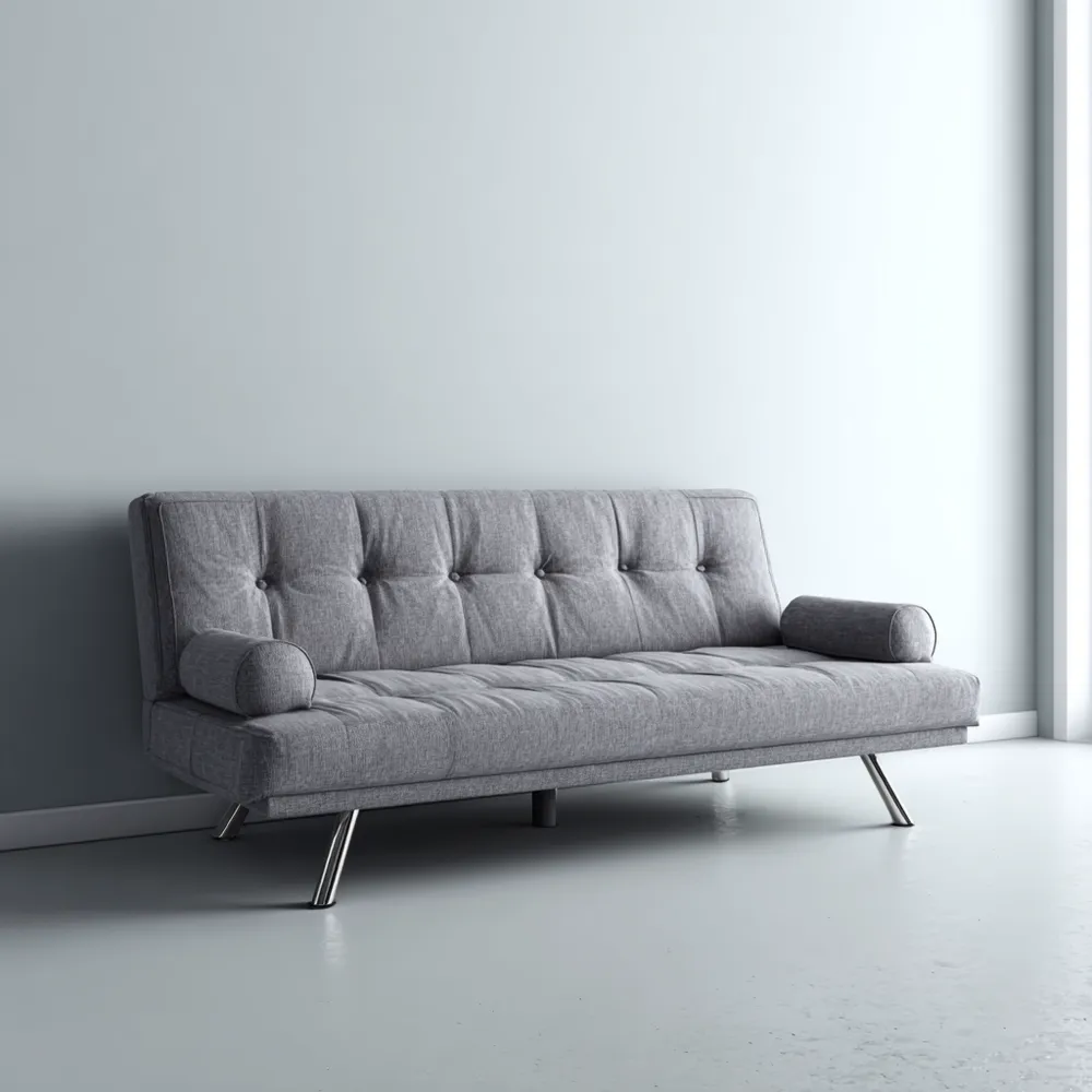 Divano due posti in tessuto 180x85x78 cm - Grigio-Dwellhomio