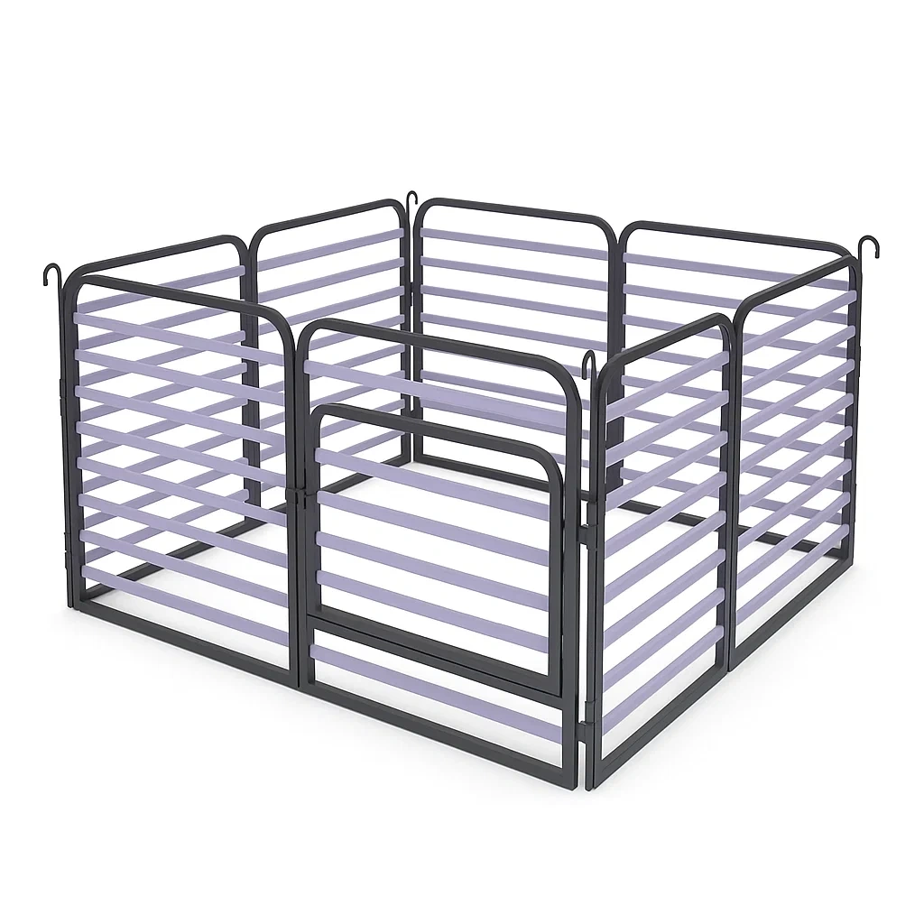 Recinzione per cani in Metallo Nero con Pannelli Modulari-dreamloomz