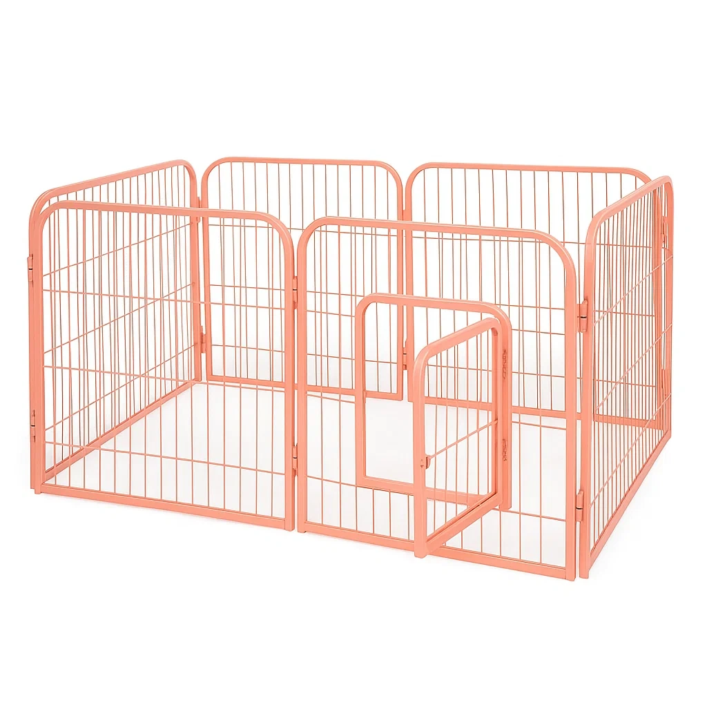 Recinzione per cani in Metallo Arancione-dreamloomz