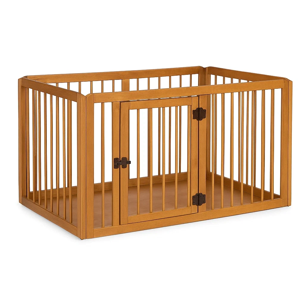 Recinzione per cani in Legno con Cancelletto-dreamloomz