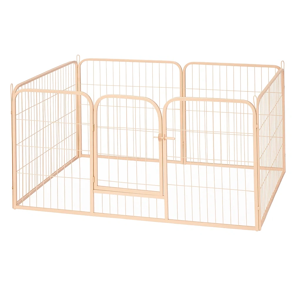 Recinzione per cani in Acciaio Beige 120×60×60 cm-dreamloomz