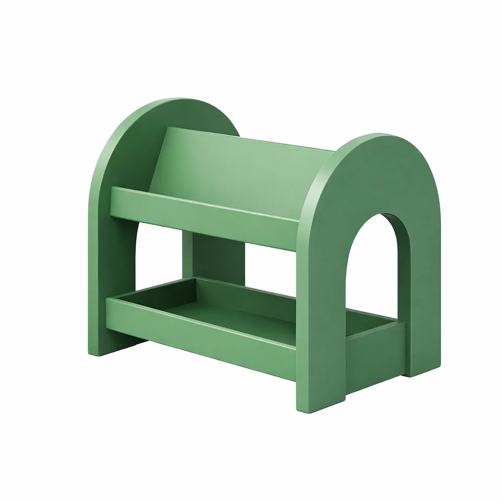 Etagere murale enfant verte en bois-easepillar