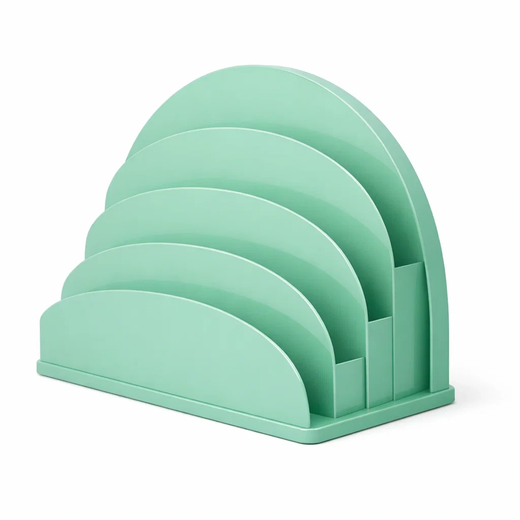 Range courrier vertical en bois vert menthe a compartiments-easepillar