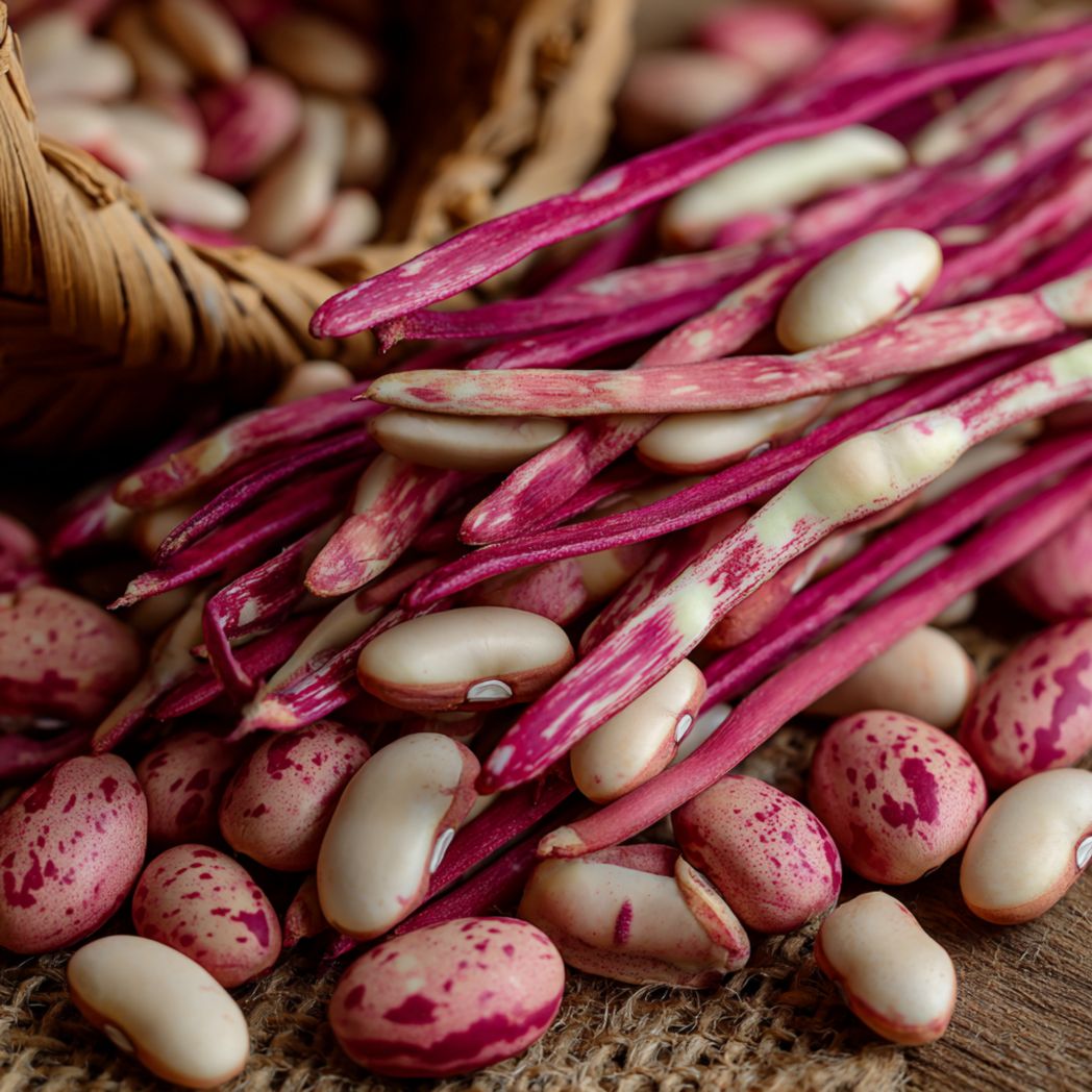 Speckled Bush Bean Seeds – Pink/White, 50 Seeds