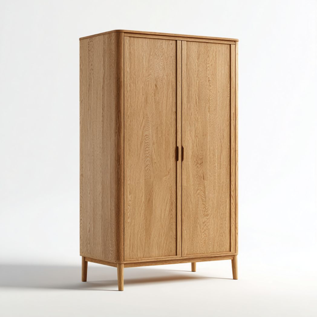 Armoire en bois massif à portes battantes