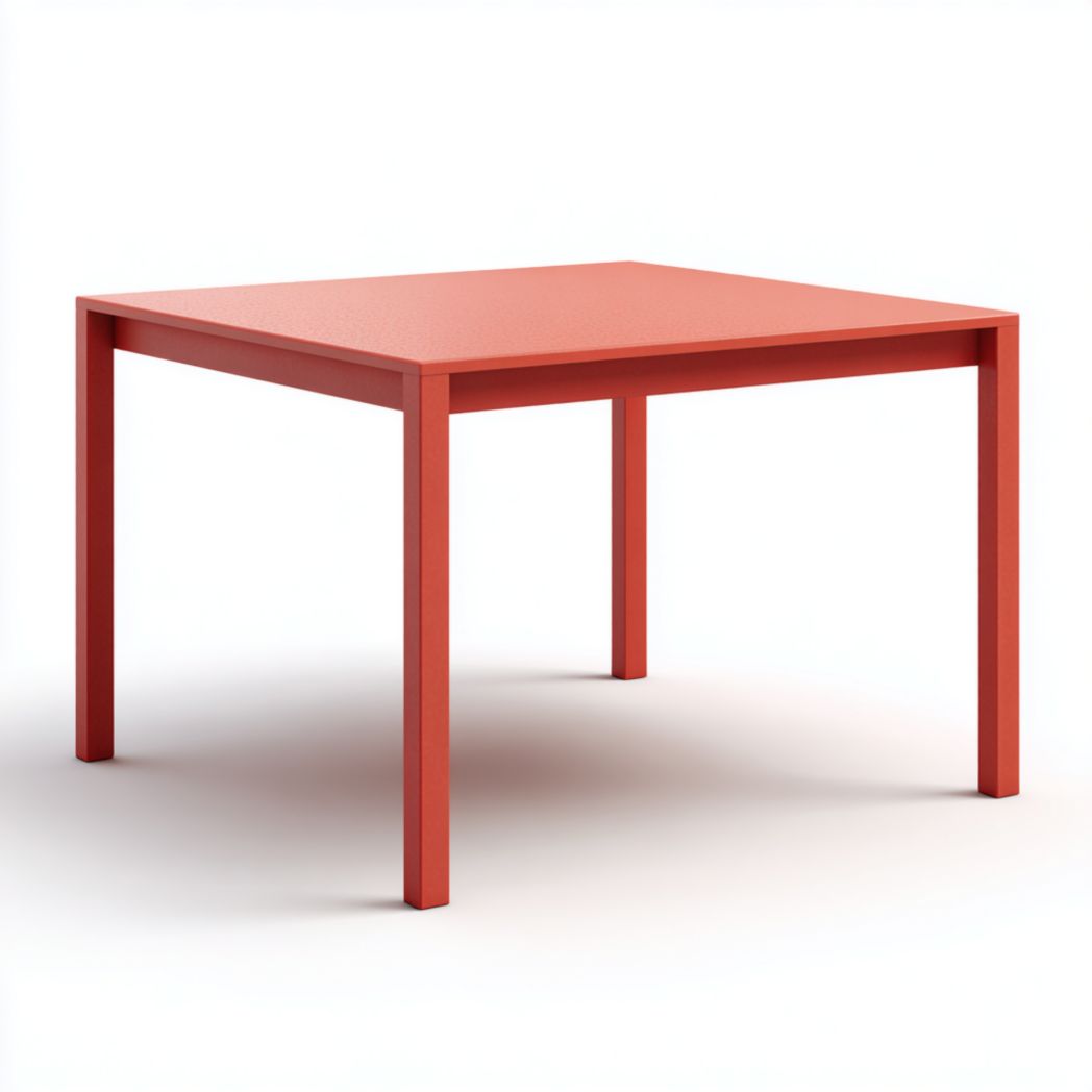 Table de jardin en métal rouge-Home Wood Home