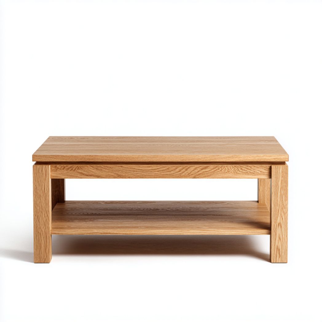 Table basse en chêne avec étagère-Artin Furniture