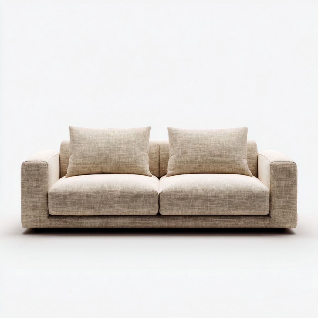 Canapé 2 places en tissu beige-Pinnacle Furniture