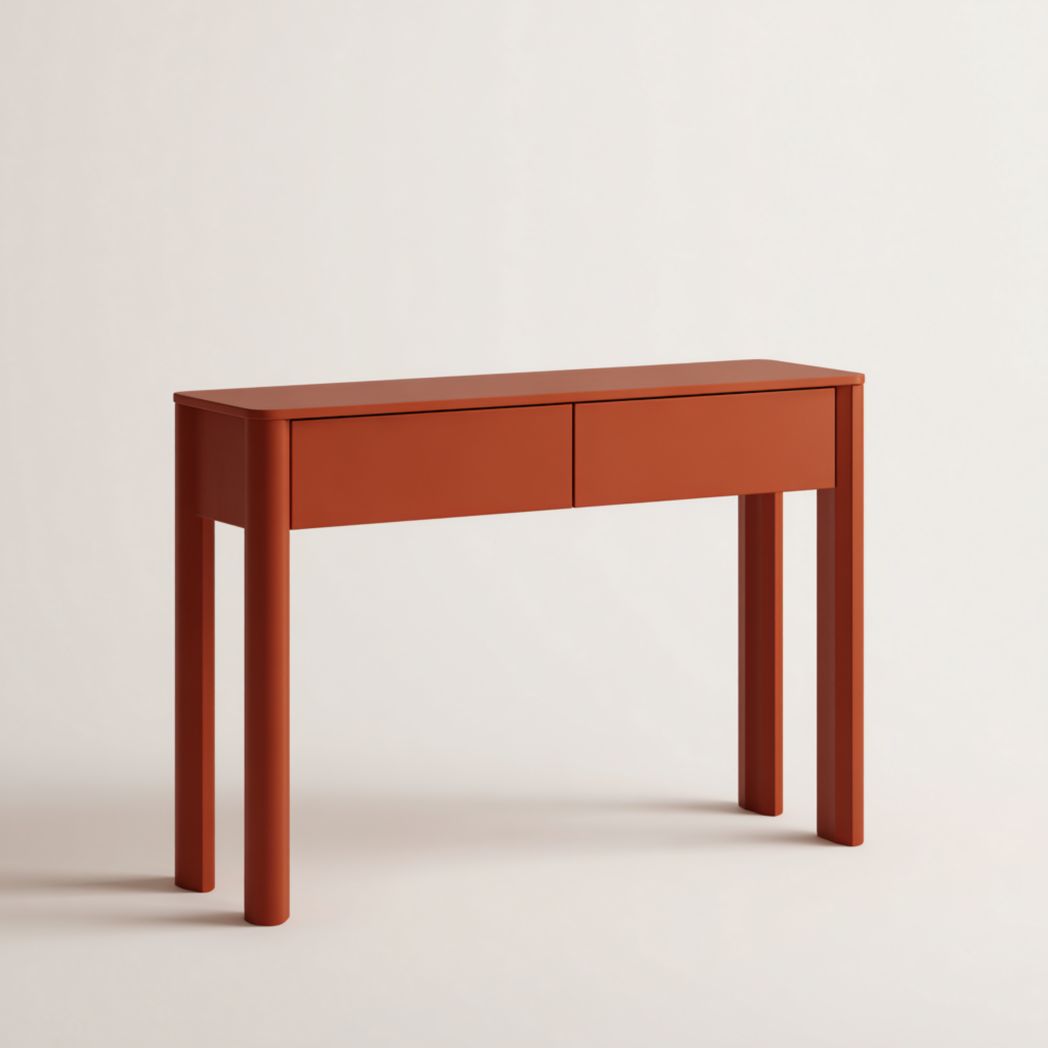 Console avec deux tiroirs, finition rouge brique-Pinnacle Furniture
