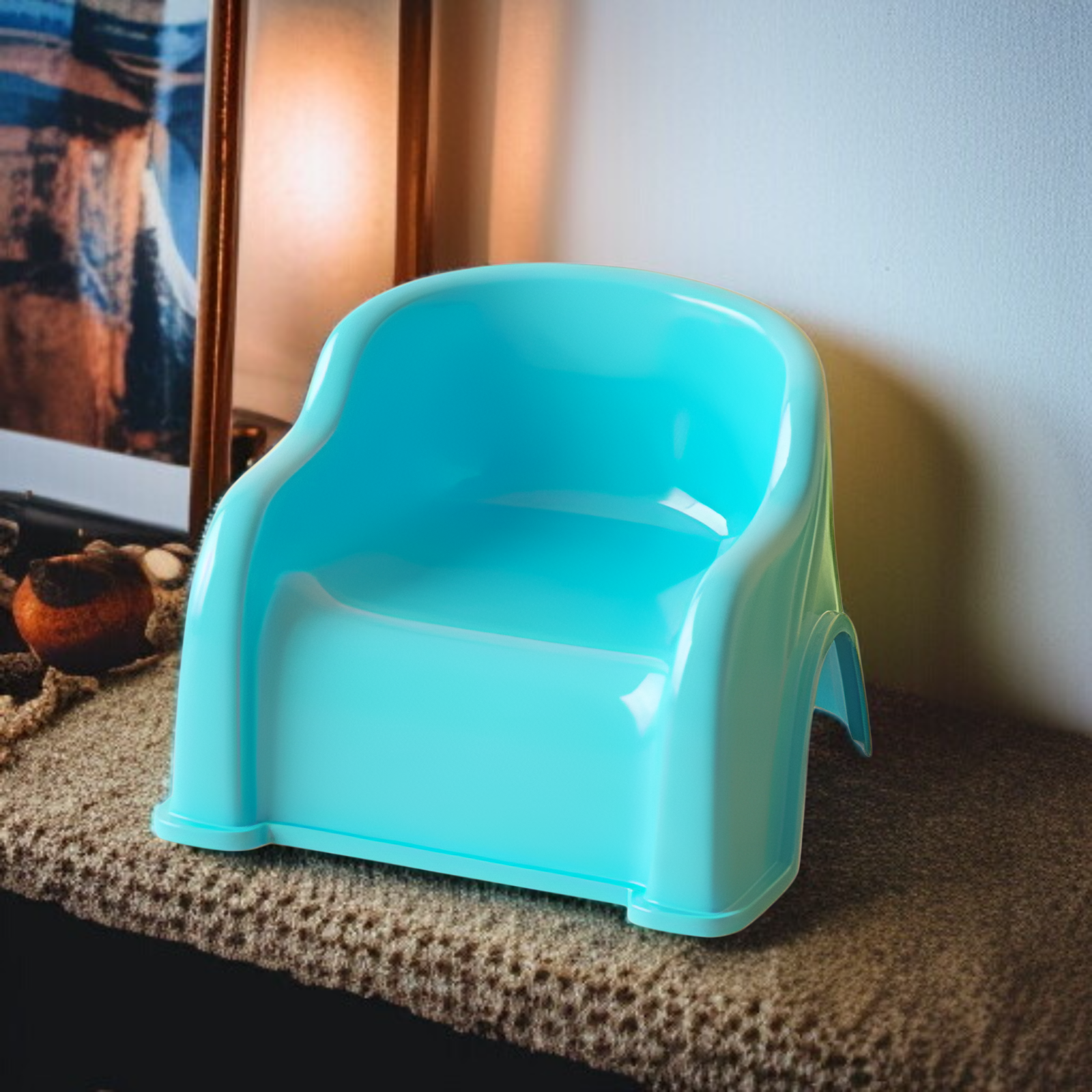 Children's plastic stool home baby back chair baby stool small chair bathroom anti-slip anti-fall be