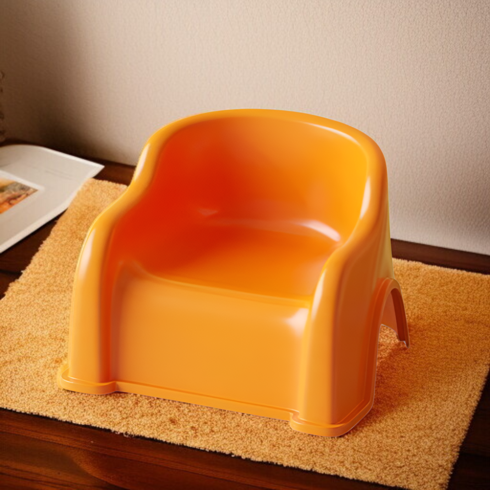 Children's plastic stool home baby back chair baby stool small chair bathroom anti-slip anti-fall be