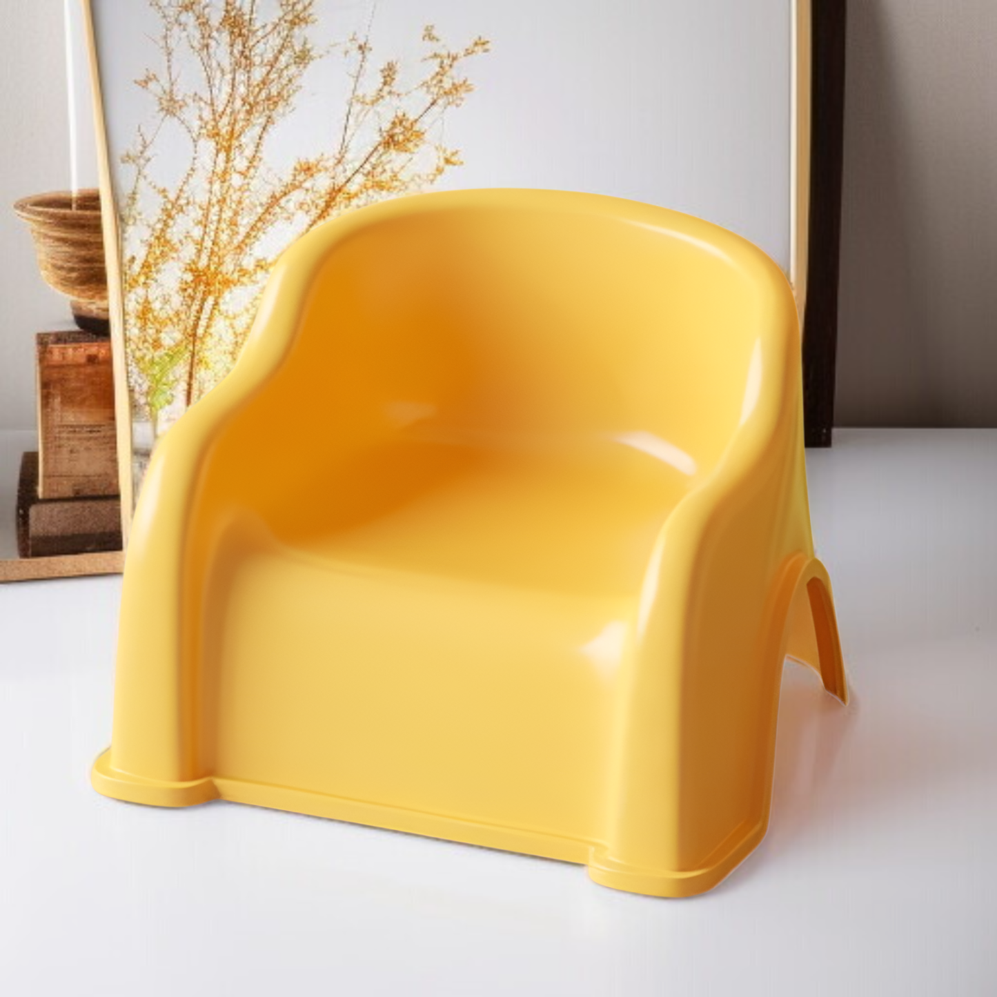 Children's plastic stool home baby back chair baby stool small chair bathroom anti-slip anti-fall be