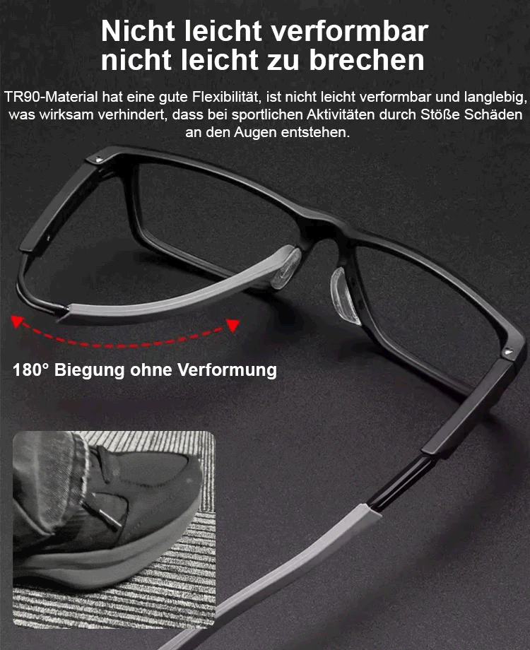 Ultraleichte Sport-Lesebrille mit intelligentem Zoom