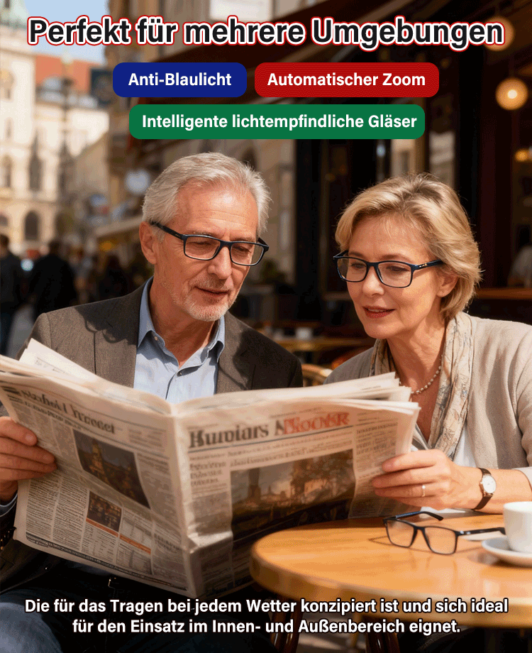 Ultraleichte Sport-Lesebrille mit intelligentem Zoom