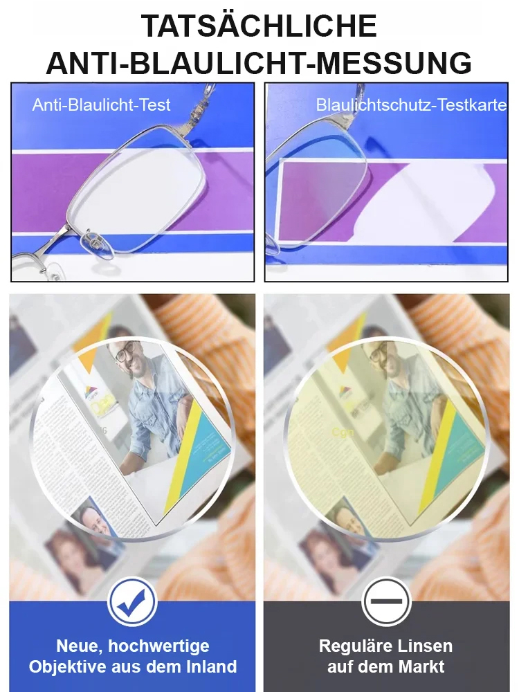 Kristall-Autofokus-Anti-Blaulicht-Photochromatische Lesebrille