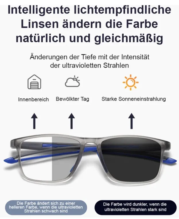 Ultraleichte Sport-Lesebrille mit intelligentem Zoom