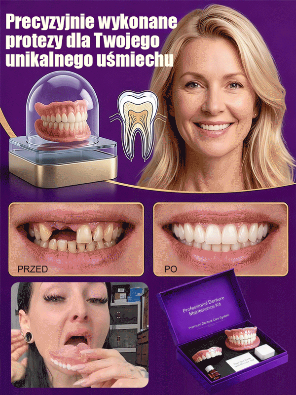 Polecany przez dentystów zestaw do czyszczenia i pielęgnacji protez