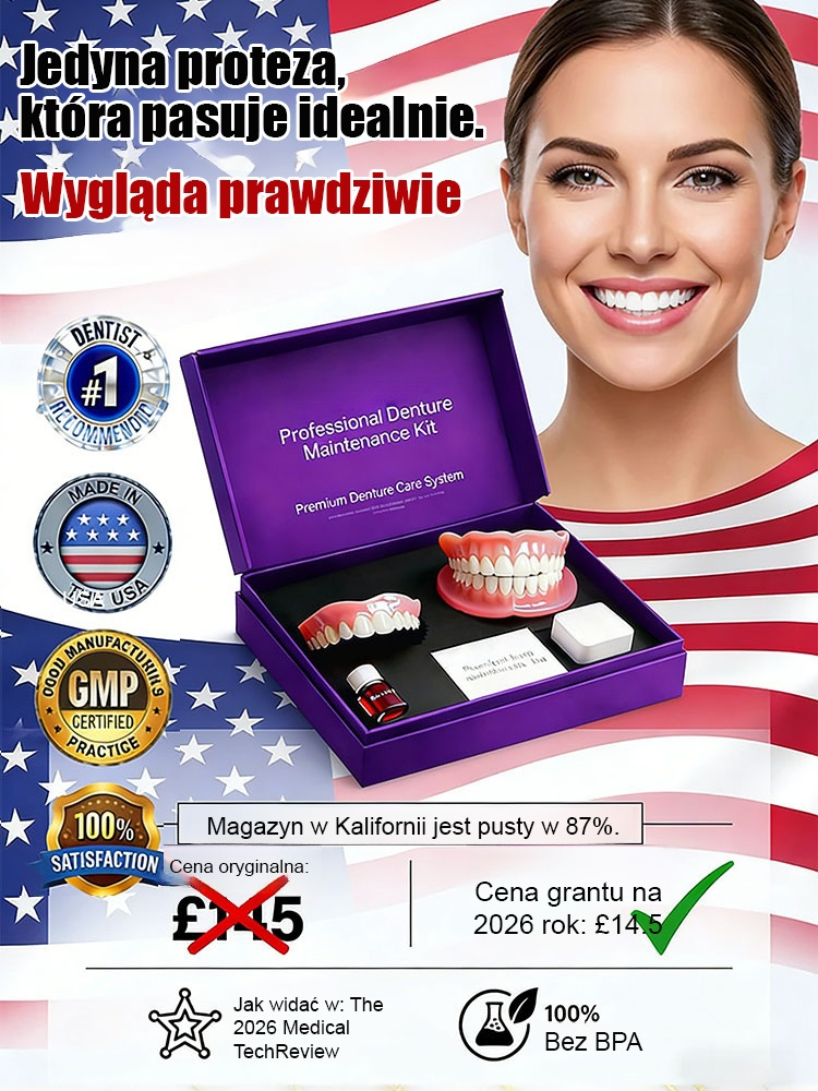 Polecany przez dentystów zestaw do czyszczenia i pielęgnacji protez