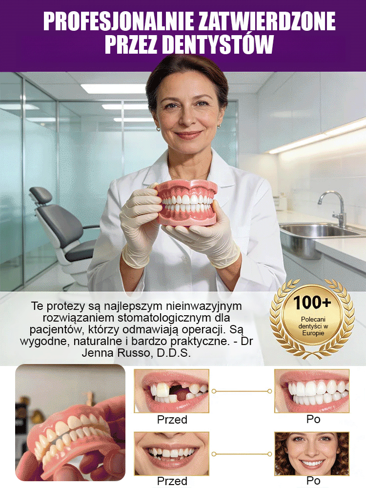 Polecany przez dentystów zestaw do czyszczenia i pielęgnacji protez