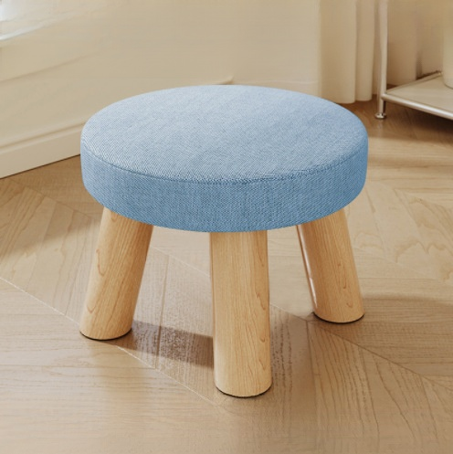 Domowy, wielofunkcyjny, niski, okrągły stołek do kanapy