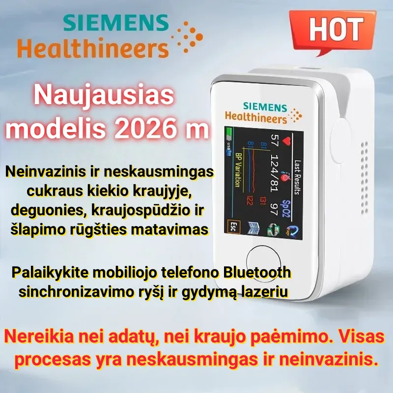 Gimtoji technologija: neinvazinis gliukozės matuoklis be skausmo