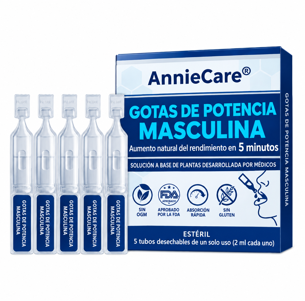 Anniecare® PRO Gotas de vitalidad masculina – El secreto que cabe en tu bolsillo