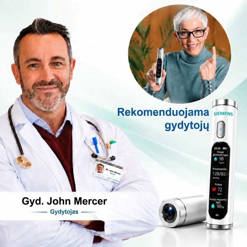 ✅ Naujausia 2027 m. medicinos technologijų inovacija: neinvazinis, išmanusis gliukozės kiekio kraujyje matuoklis su 99,9 % tikslumu.