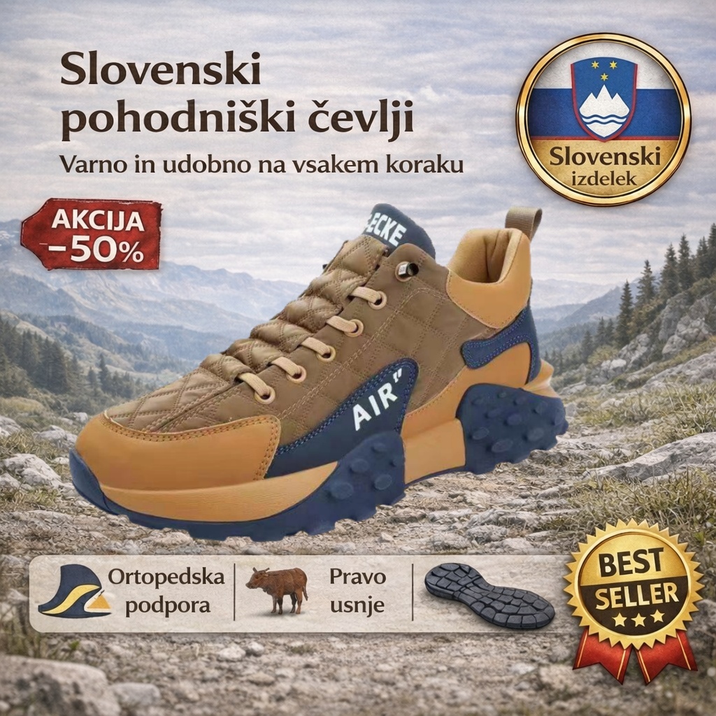 🔥Zadnji dan! 50 % popust! ⏰Ergonomsko oblikovani čevlji za prosti čas ✅ Mehki in udobni, z odlično oporo🦶 Učinkovito lajšajo bolečine v stopalih