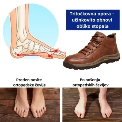 🐂 Moški ortopedski čevlji iz avstralske telečje kože 👞 Ročno šivani, vodoodporni in nedrseči ✅ Podpora za stopalni lok: udobna hoja ✅
