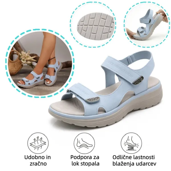 🔥50 % popust danes - ne zamudite priložnosti! Poletni ortopedski sandali, ergonomsko oblikovani ✅ Lajšajo bolečine v stopalih, nedrseči in zračni, nastavljivi Velcro ✅