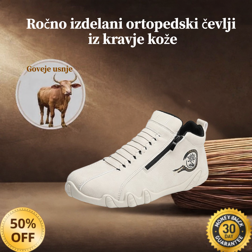 🎁Zadnji dan za 50 % popust, ne zamudite!⏰Izdelano iz avstralske telečje kože🐂Opora za stopala - lajša bolečine v stopalih✅Vodoodporno in nedrseče, udobno za hojo.