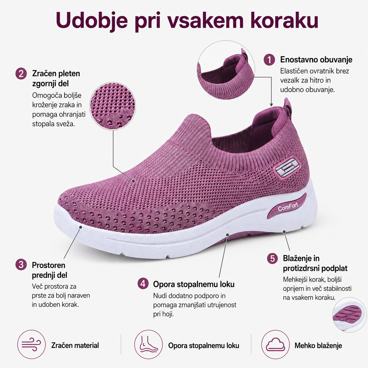 ⏰ Zadnji dan – 50 % popust! Ne zamudite! Ergonomsko oblikovani ortopedski čevlji z blaženjem udarcev. ✅ Zdravi ortopedski čevlji, zasnovani posebej za evropske ženske.