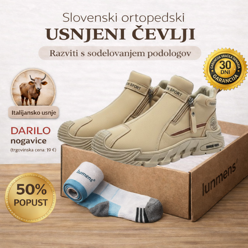 🔥 50 % popusta danes – ne zamudite! Holious® 🐂 Italijanski ročno izdelani ortopedski čevlji ✅ Lajšajo bolečine v stopalih