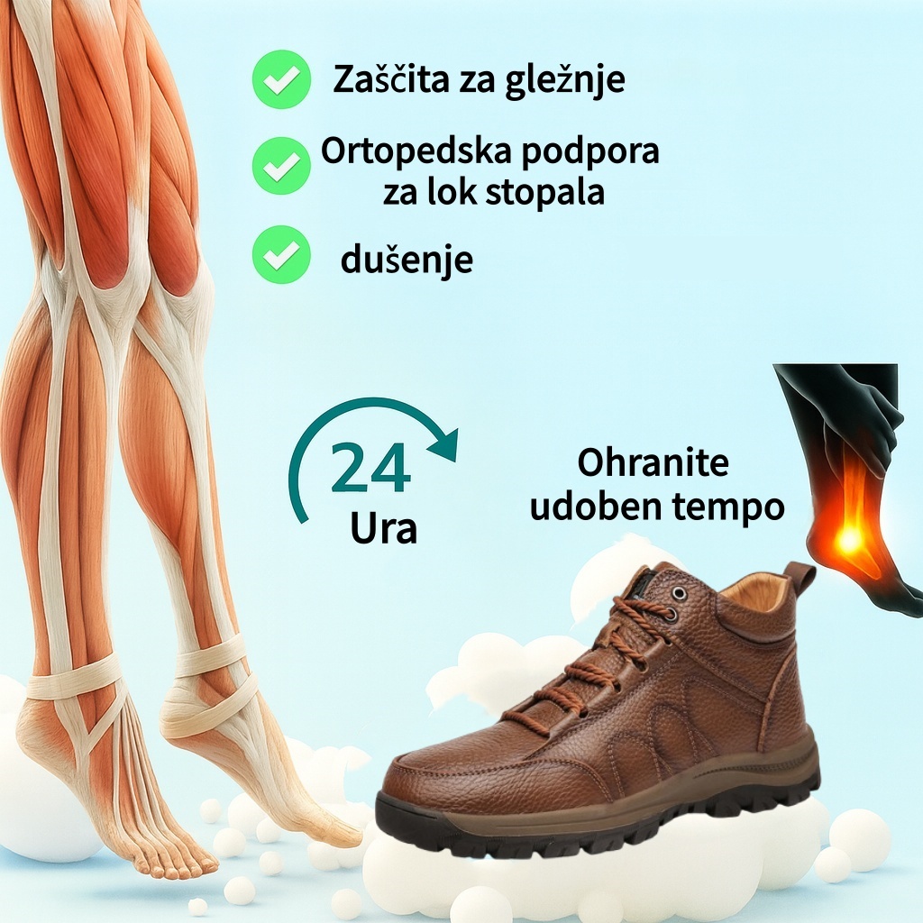 🐂 Moški ortopedski čevlji iz avstralske telečje kože 👞 Ročno šivani, vodoodporni in nedrseči ✅ Podpora za stopalni lok: udobna hoja ✅