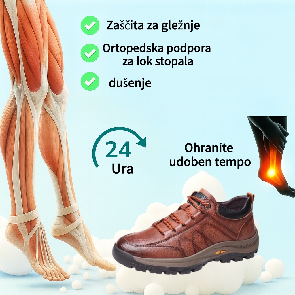 🐂 Ročno izdelani moški čevlji, iz telečjega usnja ✅ Pametni ortopedski čevlji + opora za gleženj 🦶 Udobni in nedrseči (idealni za ljudi s težavami s stopali!)