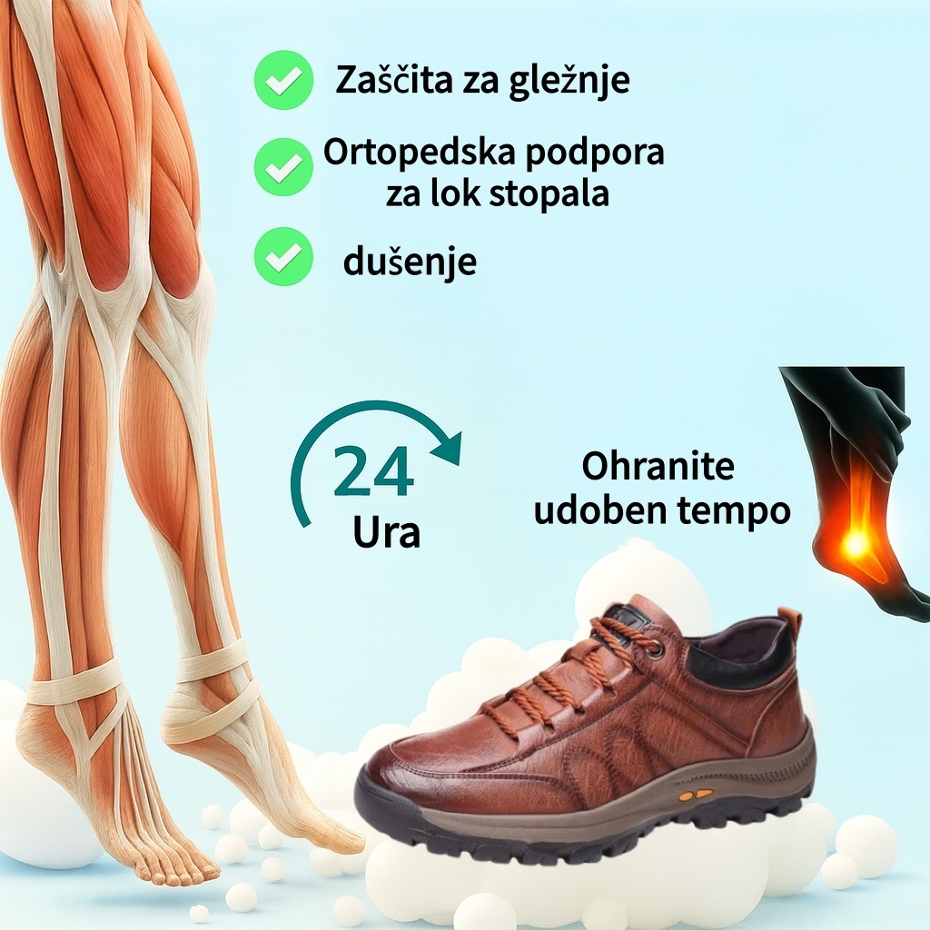 🐂 Ročno izdelani moški čevlji, iz telečjega usnja ✅ Pametni ortopedski čevlji + opora za gleženj 🦶 Udobni in nedrseči (idealni za ljudi s težavami s stopali!)