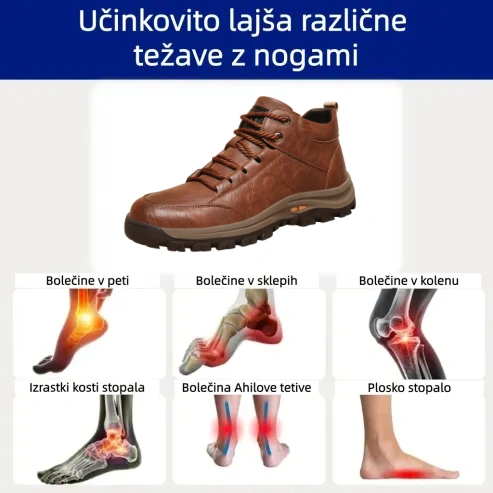 Lunmens® Premium usnjeni ortopedski čevlji – ergonomsko oblikovani za lajšanje bolečin v hrbtu, nogah in stopalih, ki ponujajo izjemno udobje, toploto in vodoodpornost (ročno izdelani)