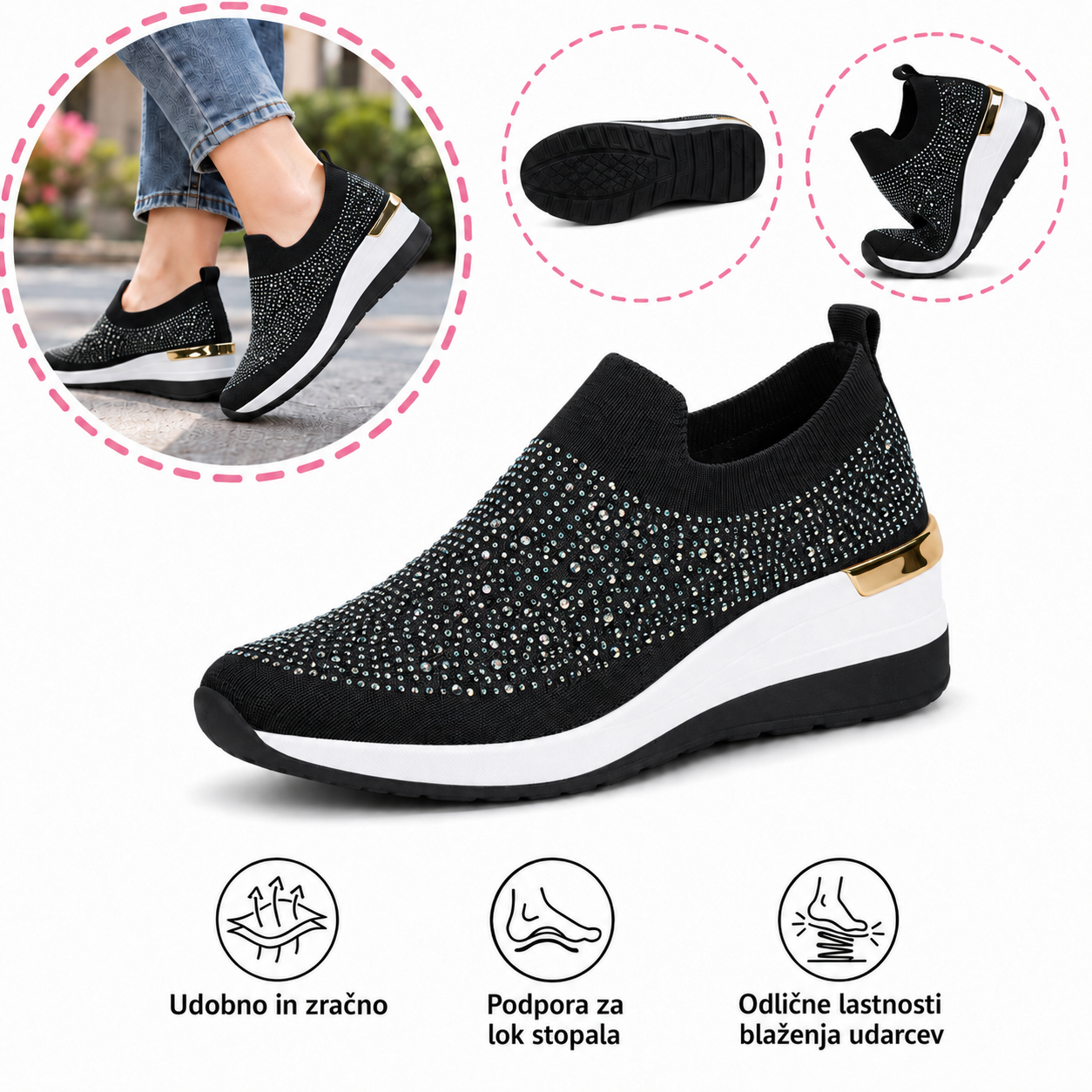 ⏰ Zadnji dan – 50 % popust! Ne zamudite! Ergonomsko oblikovani ortopedski čevlji z blaženjem udarcev. ✅ Zdravi ortopedski čevlji, zasnovani posebej za evropske ženske.