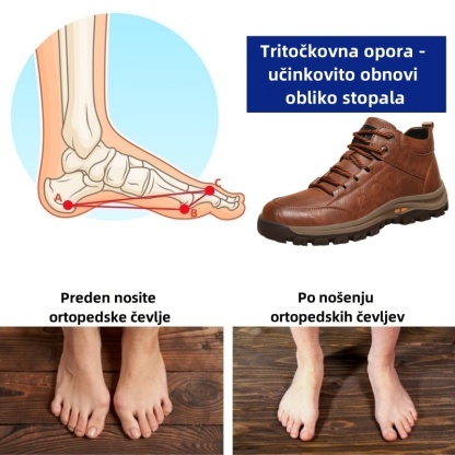 Lunmens® Premium usnjeni ortopedski čevlji – ergonomsko oblikovani za lajšanje bolečin v hrbtu, nogah in stopalih, ki ponujajo izjemno udobje, toploto in vodoodpornost (ročno izdelani)