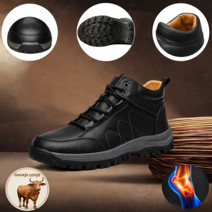 🐂 Italijanski ortopedski udobni čevlji iz telečje kože 🦶 Podpora stopalnega loka za zmanjšanje pritiska na stopalo ✅ Nedrseč podplat za stabilno in udobno hojo