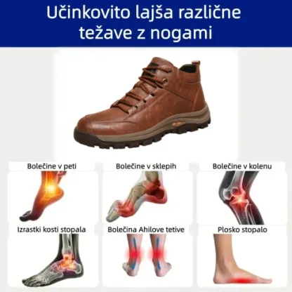 Lunmens® Premium usnjeni ortopedski čevlji – ergonomsko oblikovani za lajšanje bolečin v hrbtu, nogah in stopalih, ki ponujajo izjemno udobje, toploto in vodoodpornost (ročno izdelani)