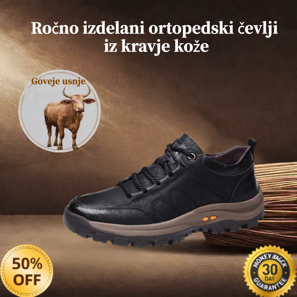 🎁Zadnji dan za 50 % popust, ne zamudite! ⏰Izdelano iz avstralske telečje kože🐂Opora za stopala - lajša bolečine v stopalih✅Vodoodporno in nedrseče, udobno za hojo.